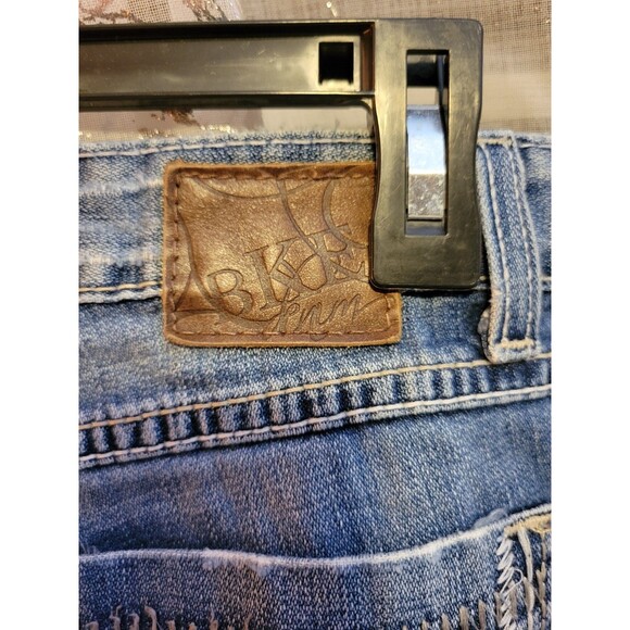 Buckle BKE Capris Jeans Women Sabrina Stretch Blue Distressed Y2K Grunge Biker - Picture 15 of 16